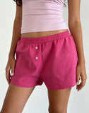 Image of Voir Shorts in Poplin Red and Pink Stripe