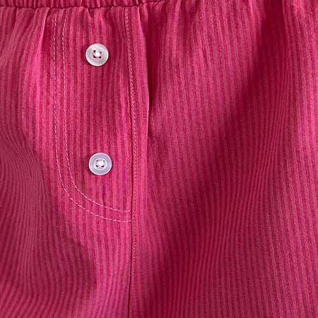 Voir Short in Poplin Red and Pink Stripe