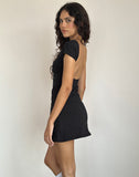 Image of Wangi Backless Mini Dress in Lycra Black