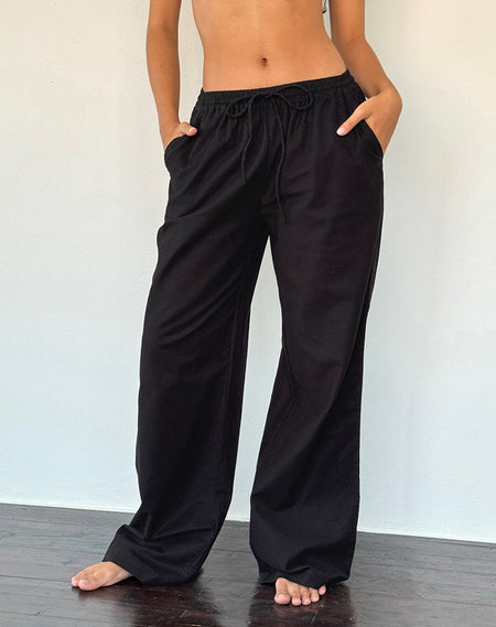 Sakira Oversized Wide Leg Trousers in Black