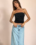 image of Wayan Ruffle Bandeau Top in Black