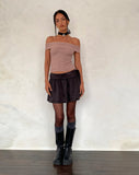 Image of Wilda Bardot Bow Back Top in Knit Blush