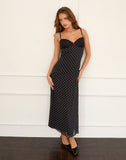 Image of Wilonna Maxi Dress in Basic Polka Black Chiffon