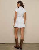Image of Wilsey Mini Shirt Dress in Poplin White
