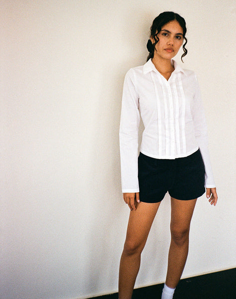 Image of Winda Long Sleeve Shirt in Poplin White