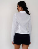 Image of Winda Long Sleeve Shirt in Poplin White