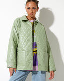 image of Winka Jacket in Quilted PU Pastel Mint