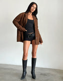 Image of Wita Jacket in Suede Brown