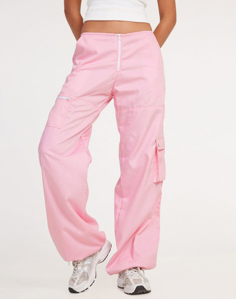 image if Xander Cargo Trouser in Cotton Drill Blush Pink