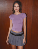 Image of Xareni Ruched Backless Top in Mauve