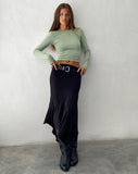 Image of Xiabon Backless Long Sleeve Top in Desert Sage