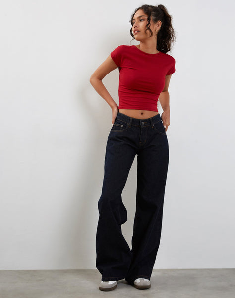 Image of Xiwang Crop Top in Adrenaline Red