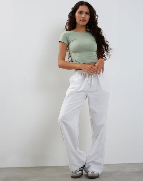 Image of Xiwang Crop Top in Desert Sage