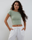 Image of Xiwang Crop Top in Desert Sage