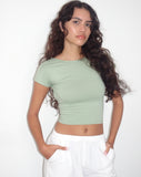 Image of Xiwang Crop Top in Desert Sage