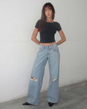 Image of Xiwang Crop Top in Black