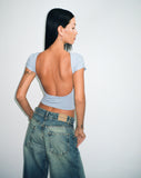 Image of Xiwang Crop Top in Nantucket Blue