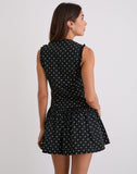 Image of Yadara Mini Dress in Polka Black