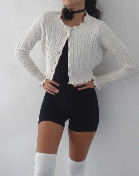 Image of Yasona Button Up Cardi in Ivory