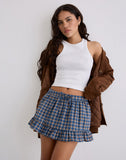 Image of Yasumi Mini Skirt in Medium Tartan Blue