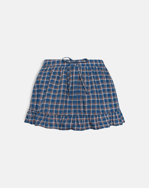 Image of Yasumi Mini Skirt in Medium Tartan Blue