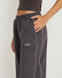 image of Benton Wide Leg Jogger in Beluga Grey