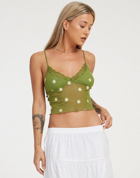 Lashi Strappy Cami Top in Mini Cheetah