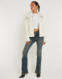 image of Yindo Zip Up Jacket in PU White