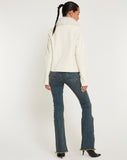 image of Yindo Zip Up Jacket in PU White