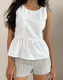 Image of Yoko Wrap Blouse in Poplin White