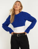 image of Yolanda Knit Jumper in Cobalt