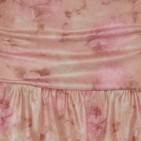 Yoriko Halterneck Mini Dress in Smoky Floral Peach