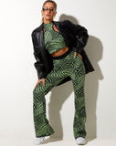 image of Yuana Trouser in Geo Polka Arcadian Green