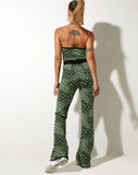 image of Molisa Crop Top in Geo Polka Arcadian Green