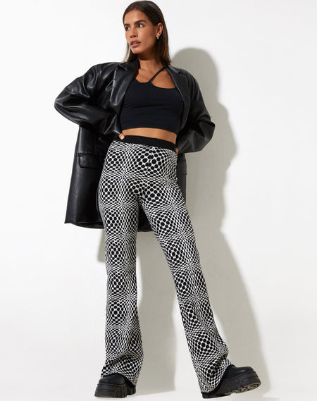 Zoetry Trouser in Optic Swirl Black and White