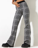 Image of Yuana Trouser in Optic Monochrome Square Black and White