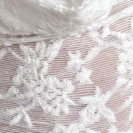 Yukari Plunge Top in Jacquard Knit White