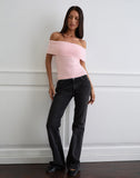 Image of Yurian Off The Shoulder Top in Soft Pink