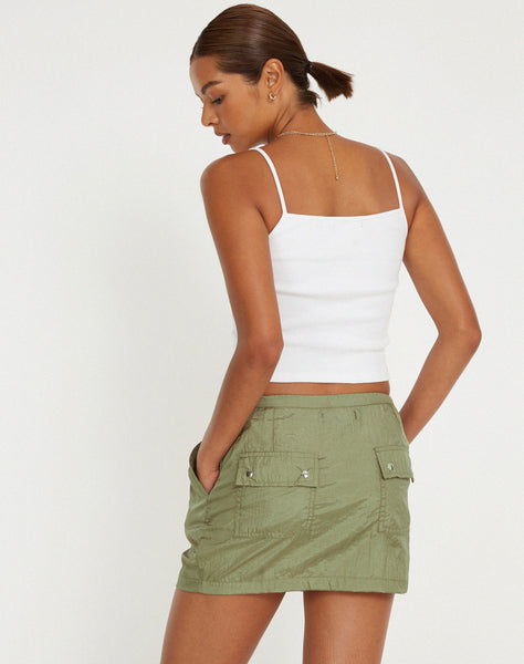 image of Xenpy Mini Skirt in Silver Green