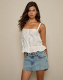 Image of Zaraku Top in Fresia Broderie Ivory