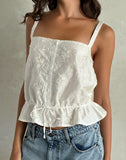 Image of Zaraku Top in Fresia Broderie Ivory