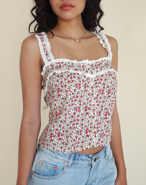 Image of Zarinata Cami Top in Pretty Ditsy