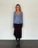 Image of Zatin Asymmetrical Cardigan in Moonlight Blue Lace