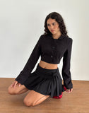 Image of Zaviya Cropped Jacket in Black