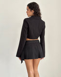 Image of Zaviya Cropped Jacket in Black