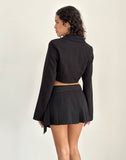 Image of Zekira Pleated Mini Skirt in Black