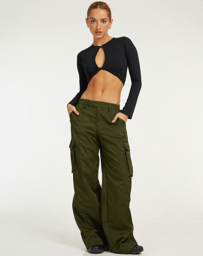 image of Calix Cargo Trouser in Forest Green