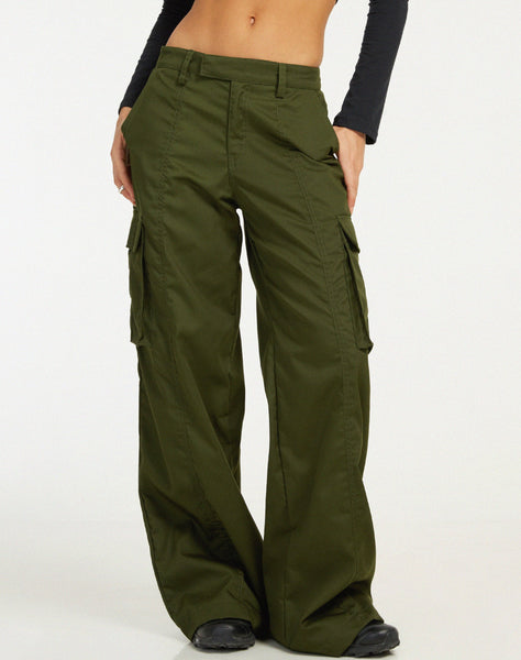 image of Calix Cargo Trouser in Forest Green