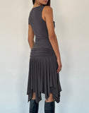 Image of Zera Asymmetric Ruched Top in Grey