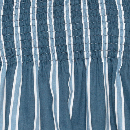 Zerah Top in Poplin Formal Stripe Navy